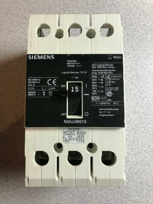 Автоматический выключатель Siemens NGG3B015