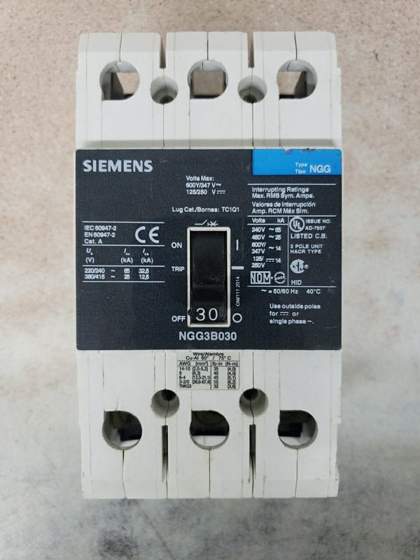 Автоматический выключатель Siemens NGG3B030
