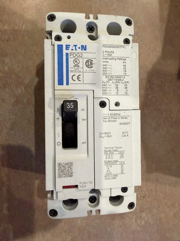 Автоматический выключатель Eaton PDG22F0035TFFL