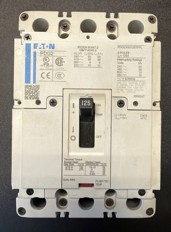 Автоматический выключатель Eaton PDG23G0125TFFL
