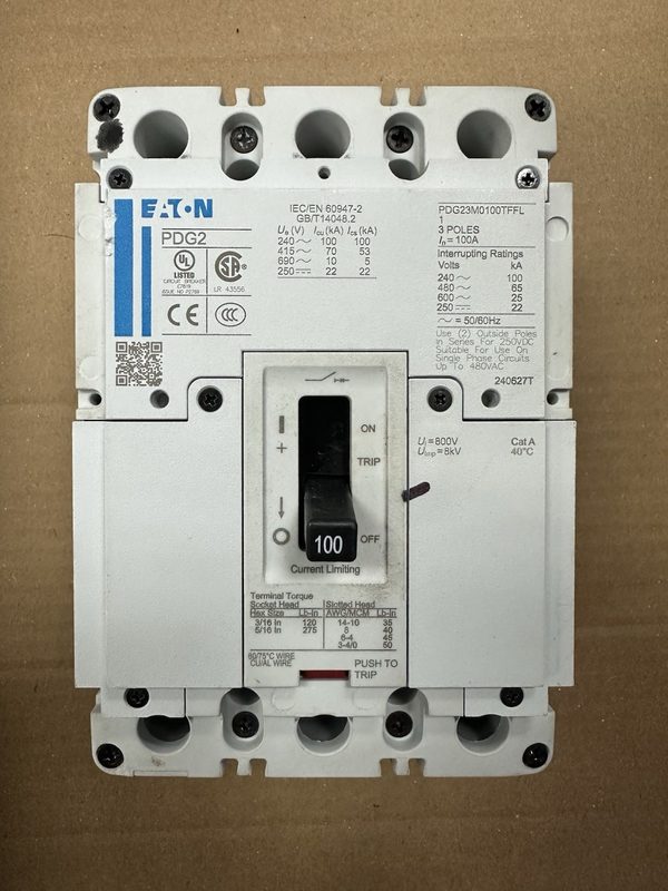 Автоматический выключатель Eaton PDG23M0100TFFL