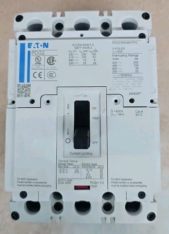Автоматический выключатель Eaton PDG23P0080TFFL