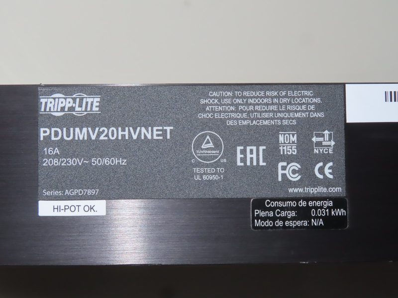 Блок розеток Tripp Lite PDUMV20HVNET