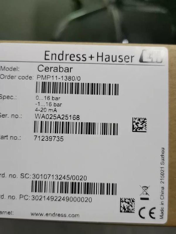 Датчик давления Endress+Hauser PMP11-AA1U1QBWJJ