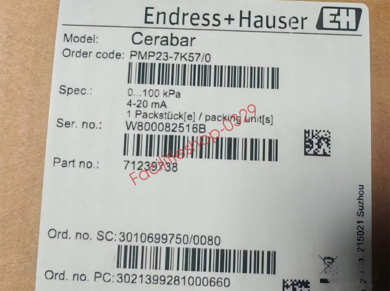 Датчик давления Endress+Hauser PMP23-7K57/0