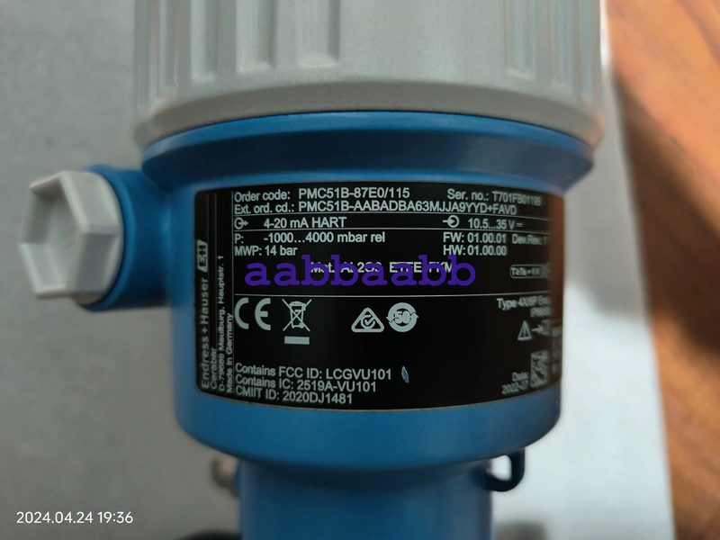 Датчик давления Endress+Hauser PMP51B-87E0/115