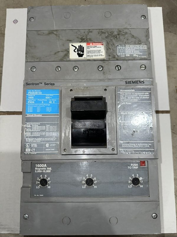 Автоматический выключатель Siemens PXD63B160