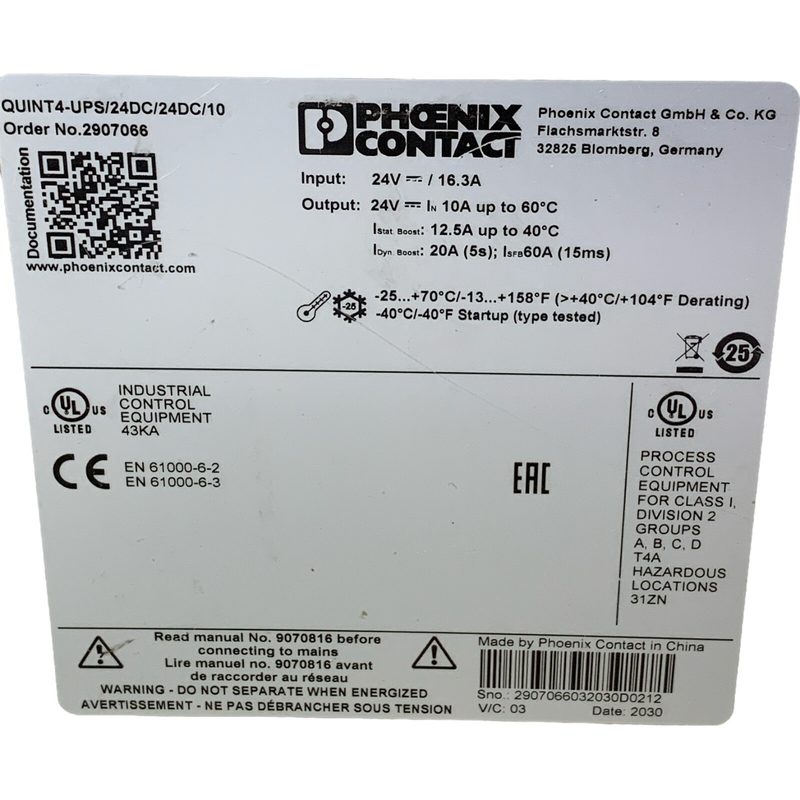 Блок питания Phoenix Contact QUINT4-UPS/24DC/24DC10