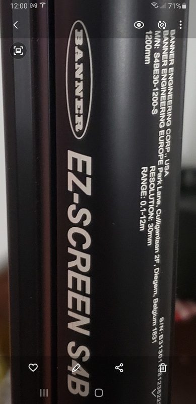 Световая завеса Banner S4BE30-1200-S