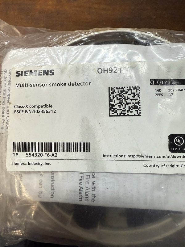 Оборудование пожарной сигнализации Siemens S54320-F6-A2