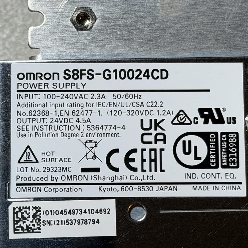 Блок питания Omron S8FS-G10024CD
