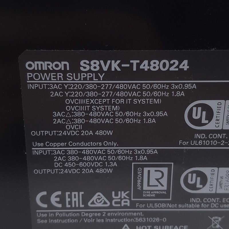 Блок питания Omron S8VK-T48024