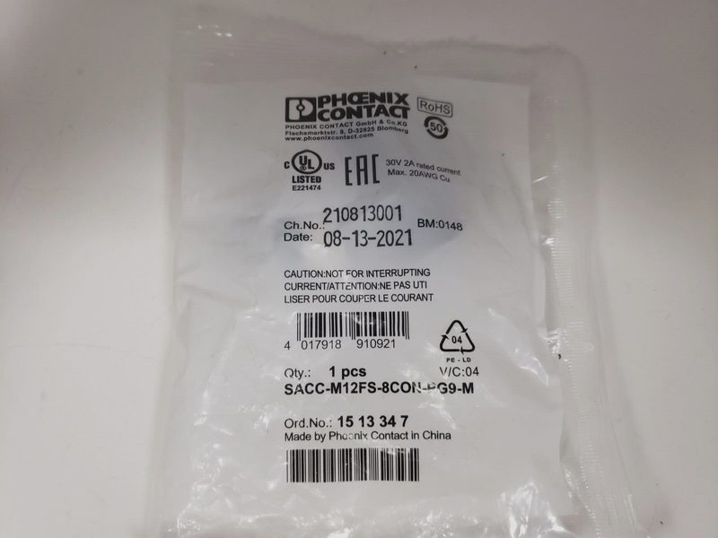 Датчик Phoenix Contact SACC-M12FS-8CON-PG9-M