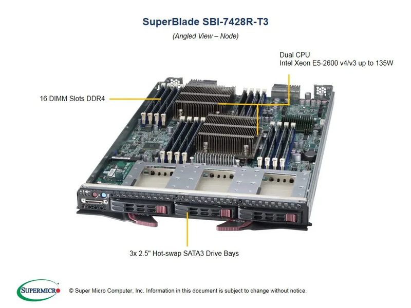 Сервер Supermicro SBI-7428R-T3