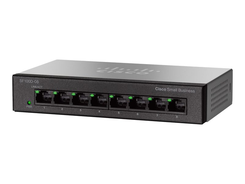 Коммутатор Cisco SF100D-08-EU