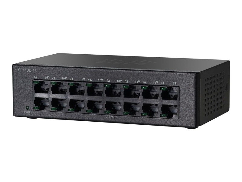 Коммутатор Cisco SF110D-16-UK