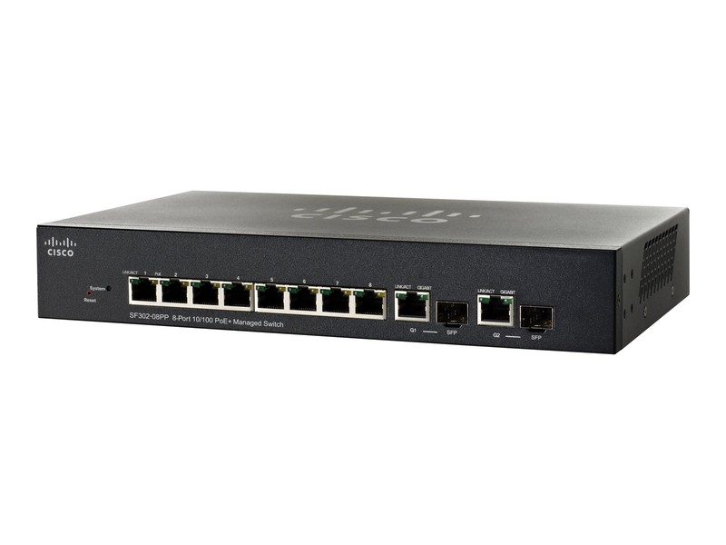 Коммутатор Cisco SF302-08PP-K9-EU