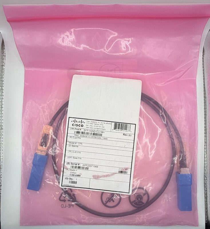 Кабель Cisco SFP-H25G-CU1M
