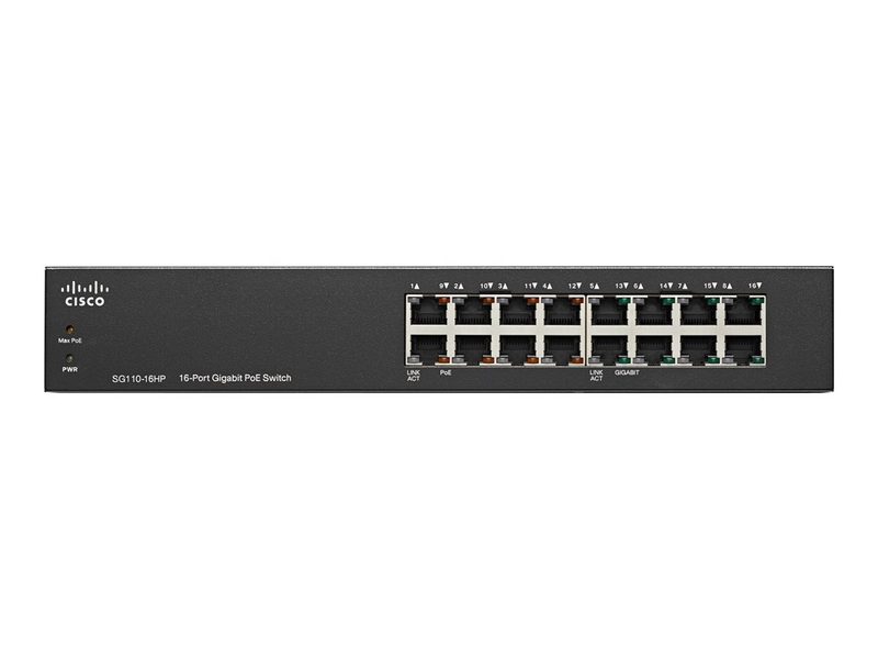 Коммутатор Cisco SG110-16HP-EU