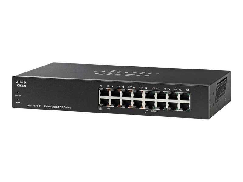 Коммутатор Cisco SG110-16HP-UK