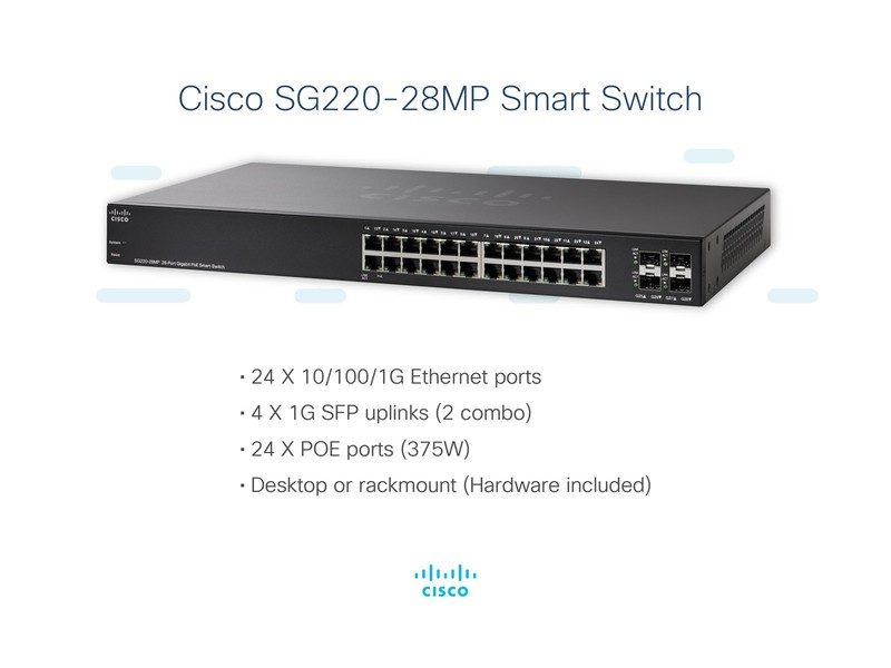Коммутатор Cisco SG220-28MP-K9-UK