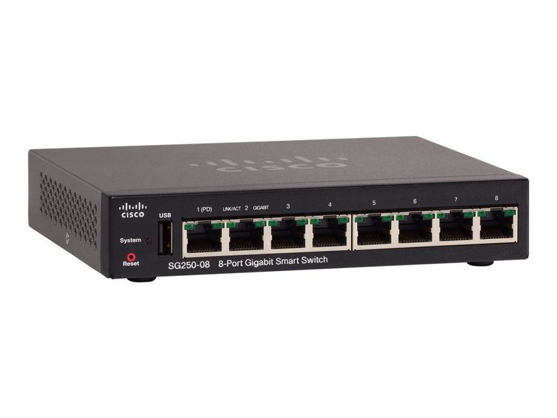Коммутатор Cisco SG250-10P-K9-JP
