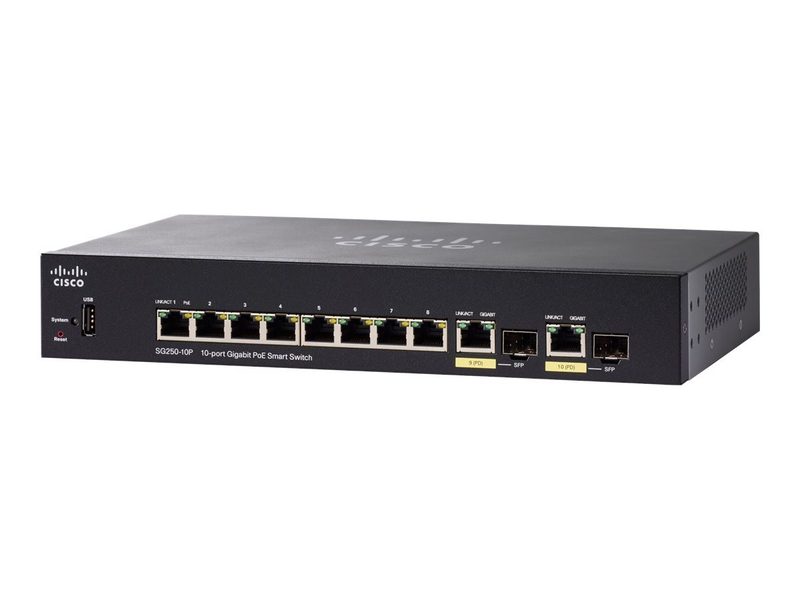 Коммутатор Cisco SG250-10P-K9-NA