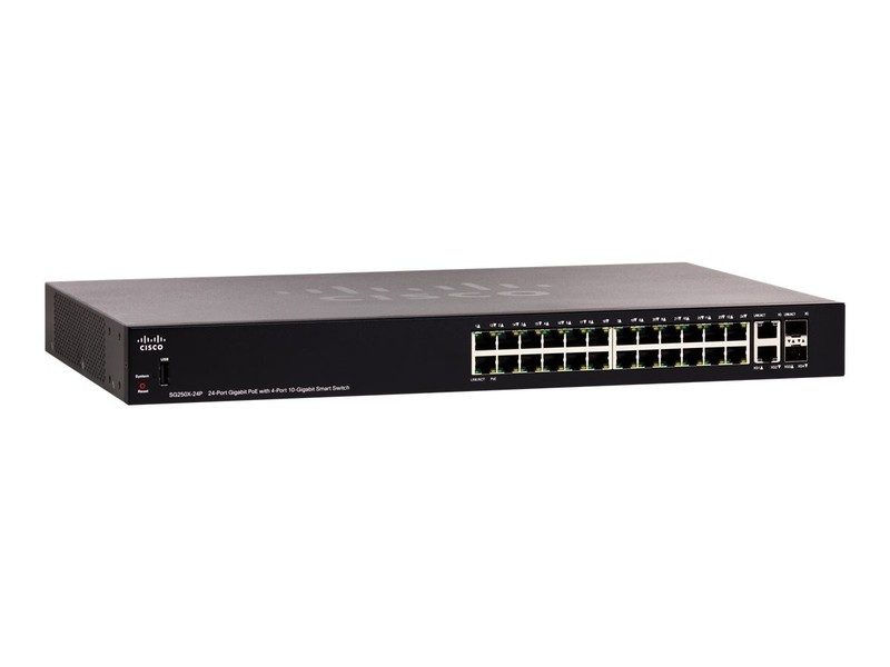 Коммутатор Cisco SG250X-24P-K9-EU