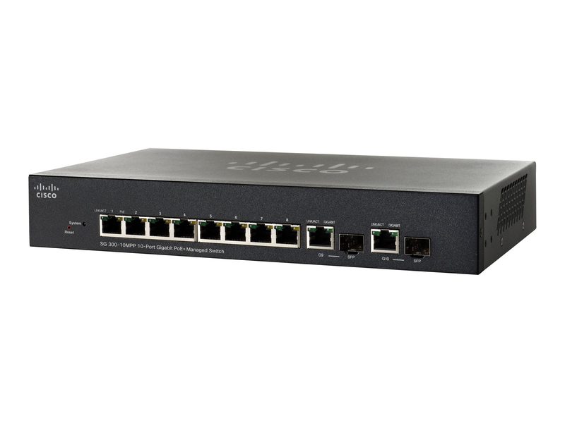 Коммутатор Cisco SG300-10MPP-K9-EU
