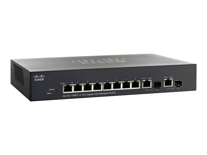 Коммутатор Cisco SG300-10MPP-K9-NA