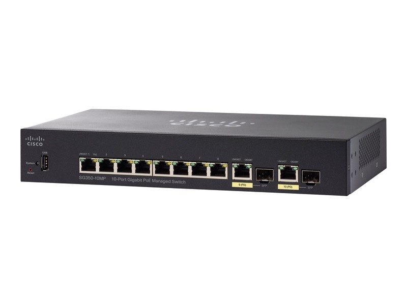 Коммутатор Cisco SG350-10MP-K9-BR