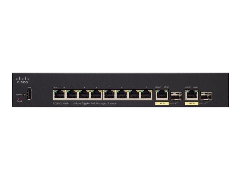 Коммутатор Cisco SG350-10MP-K9-IN
