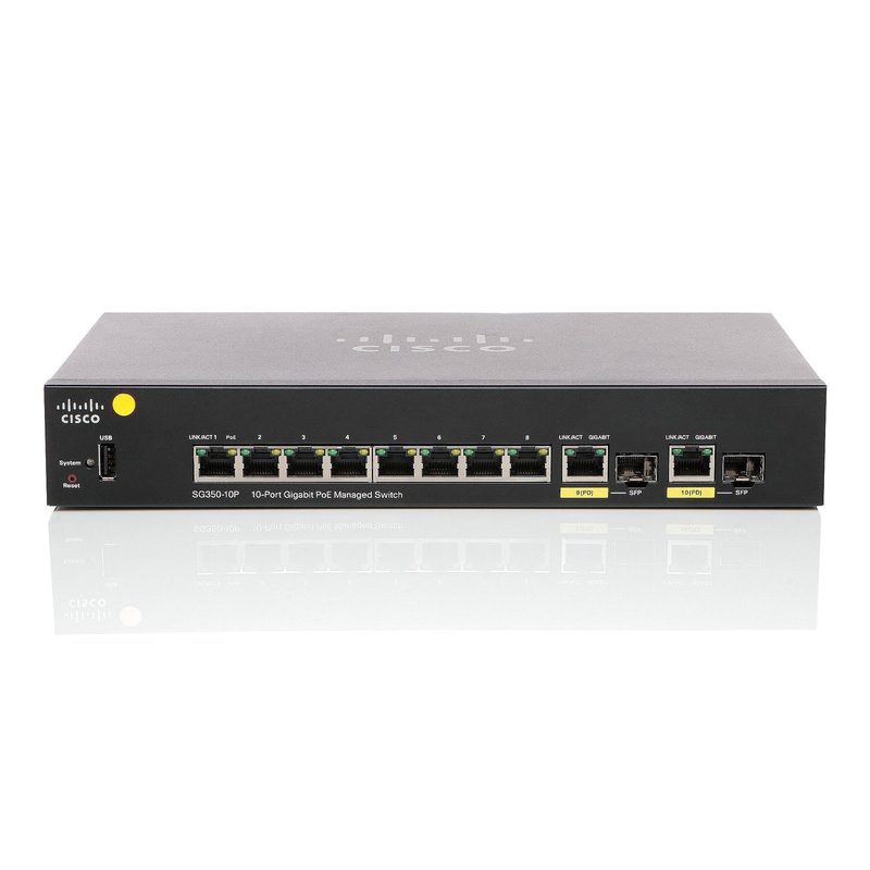 Коммутатор Cisco SG350-10P-K9-UK