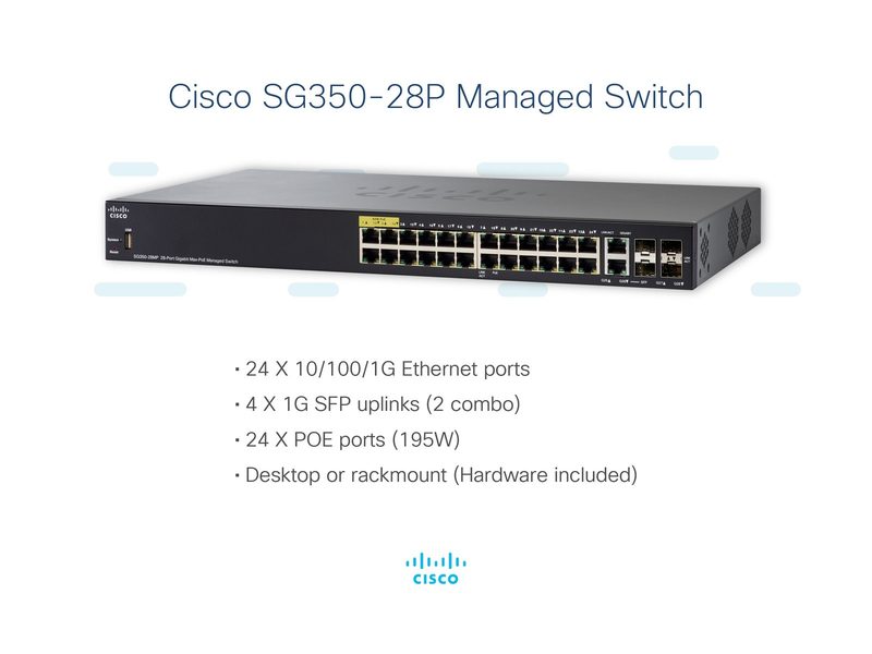 Коммутатор Cisco SG350-28P-K9-EU