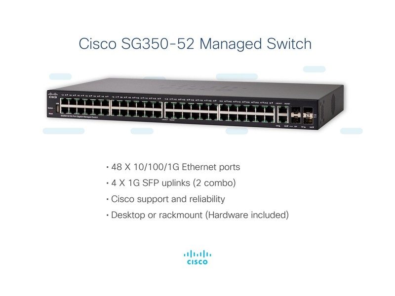 Коммутатор Cisco SG350-52-K9-CN