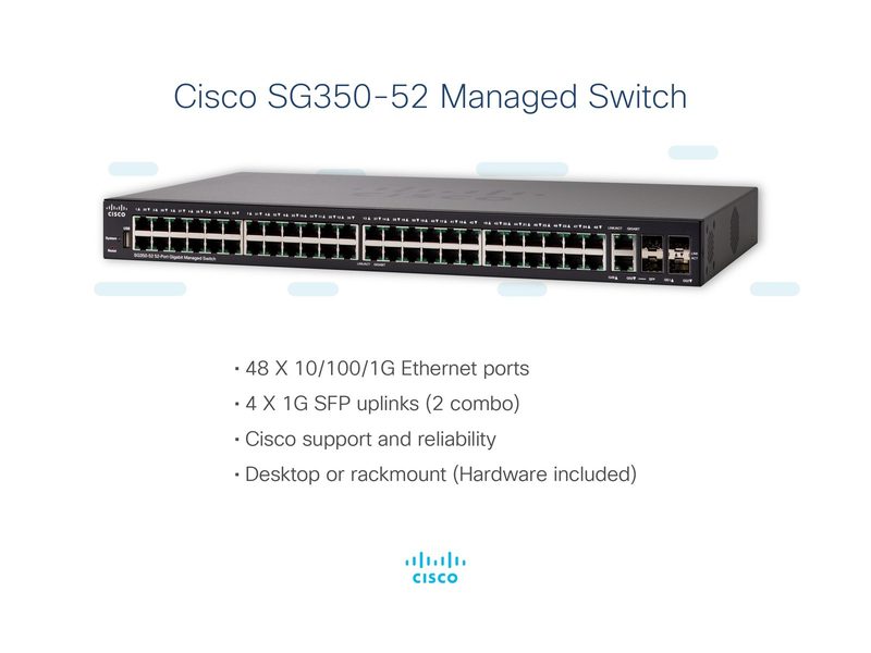 Коммутатор Cisco SG350-52-K9-JP