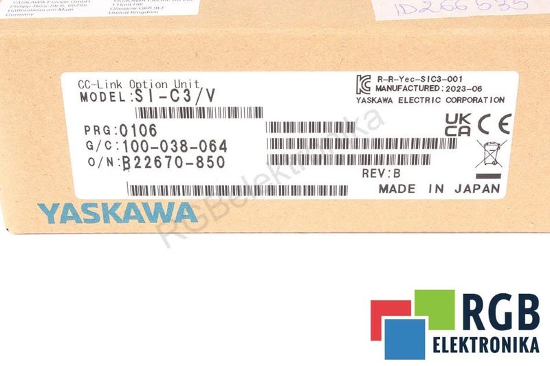 Привод Yaskawa SI-C3/V