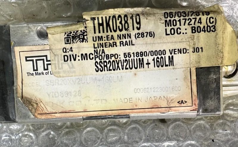 Линейная направляющая SSR20XV2UUM+160LM