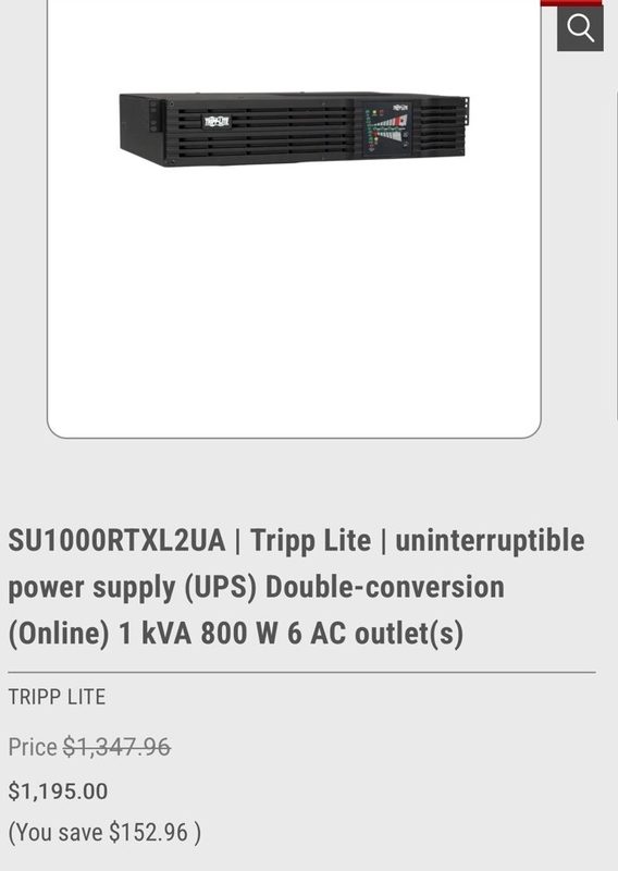 Tripp Lite SU1000RTXL2UA