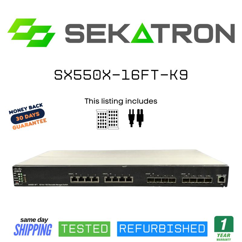 Коммутатор Cisco SX550X-16FT-K9