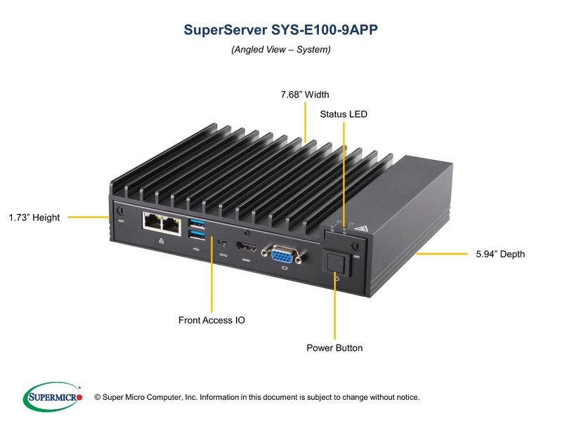 Сервер Supermicro SYS-E100-9APP