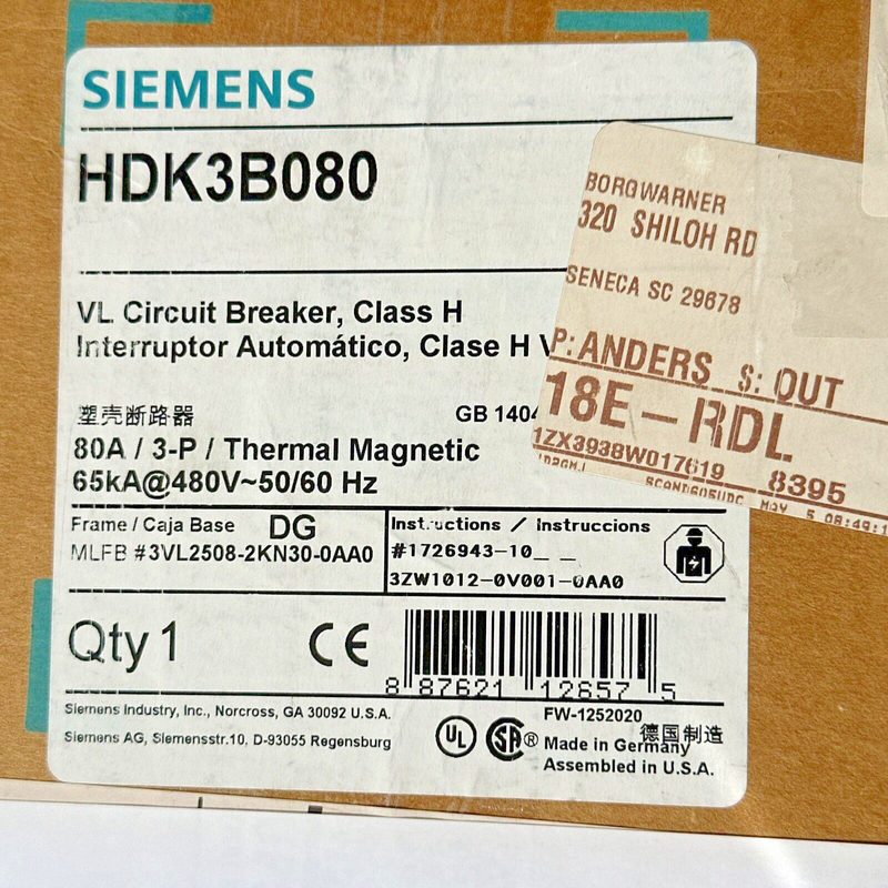 Автоматический выключатель Siemens T209985
