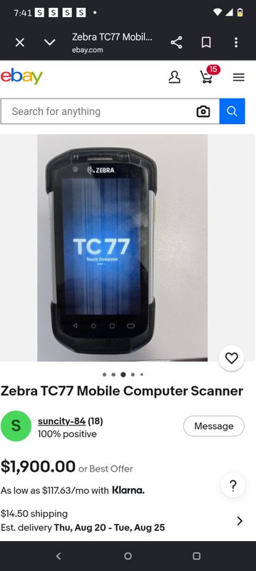 Сканер штрих-кода Zebra TC77