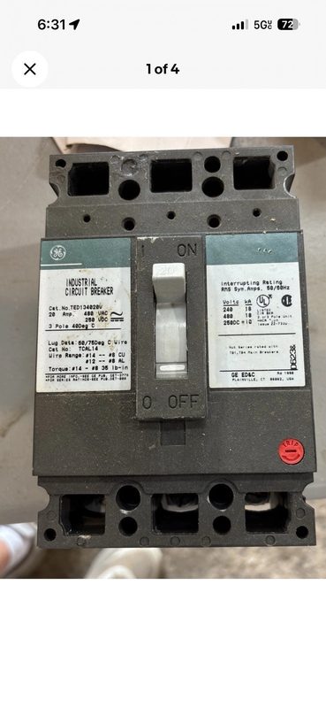 Автоматический выключатель ABB TED134020