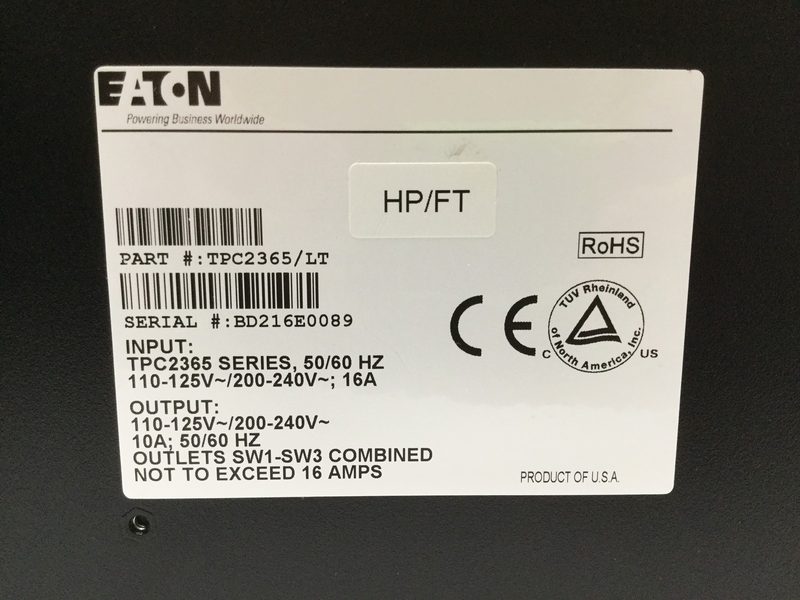 Блок розеток Eaton TPC2365-LT