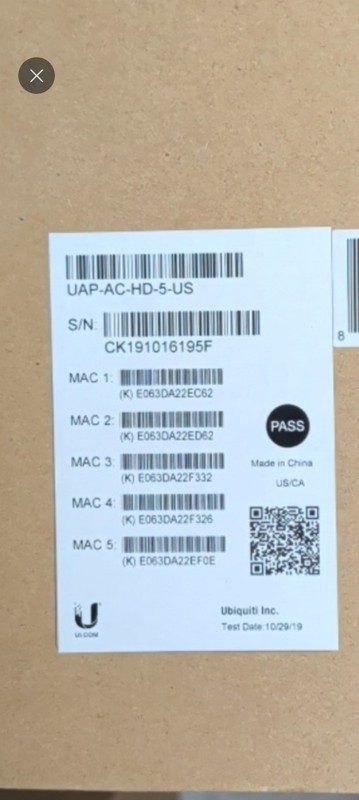 Точка доступа Ubiquiti UAP-AC-HD-5-US