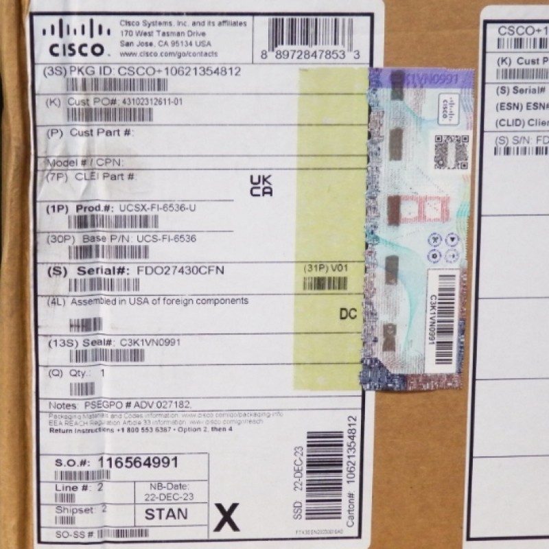 Коммутатор Cisco UCSX-FI-6536-U