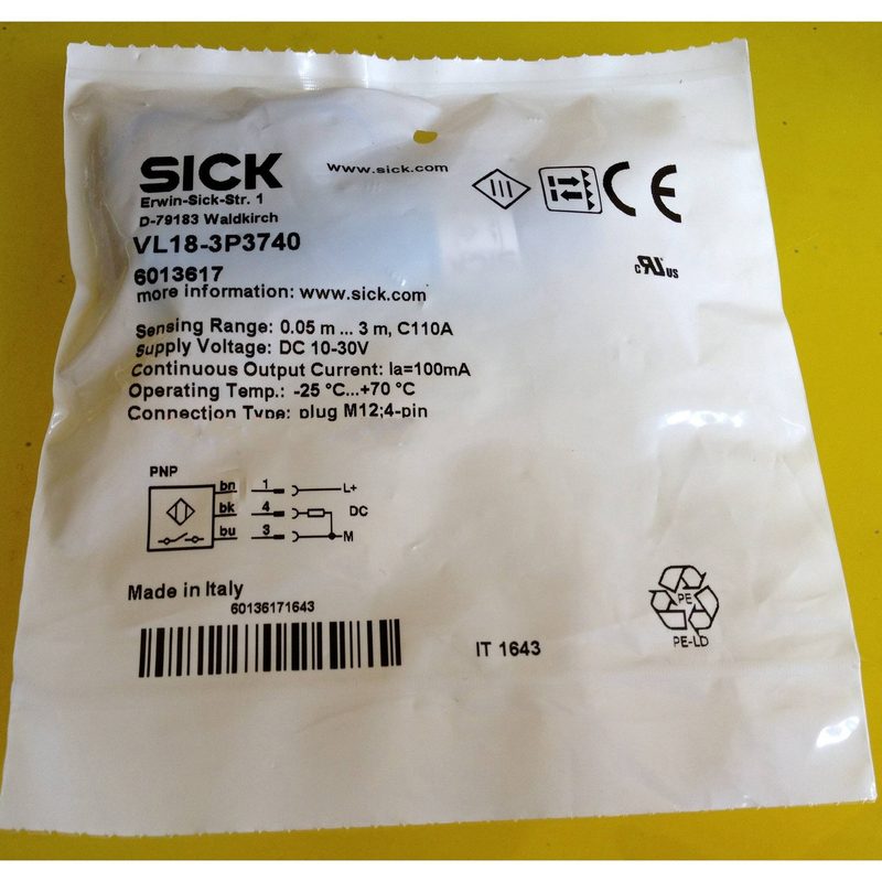 Фотоэлектрический датчик SICK VL18-3P3740