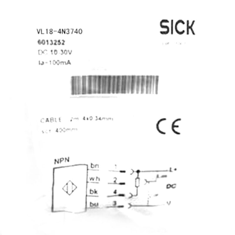 Фотоэлектрический датчик SICK VL18-4N3740