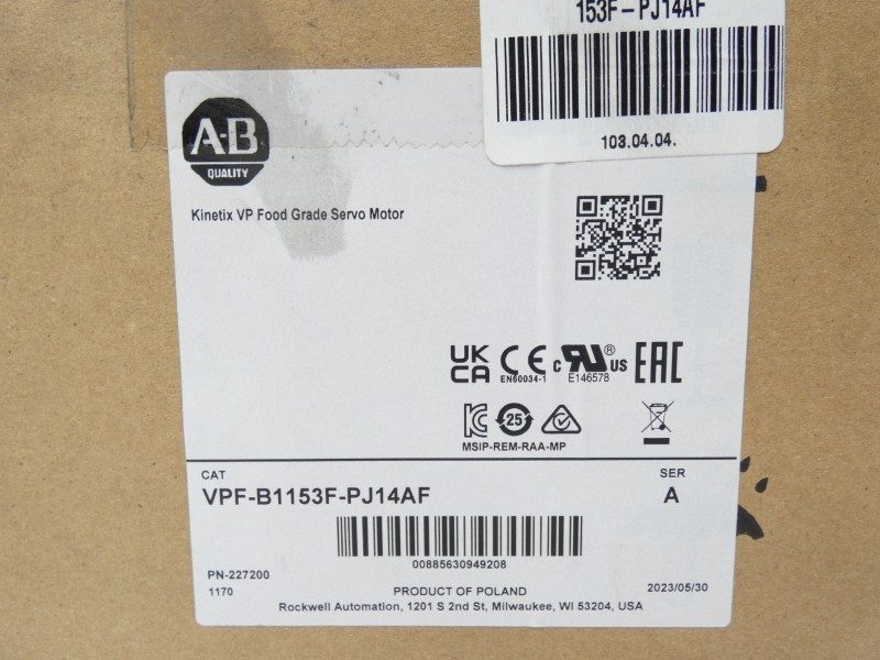 Серводвигатель Allen-Bradley VPF-B1153F-PJ14AF